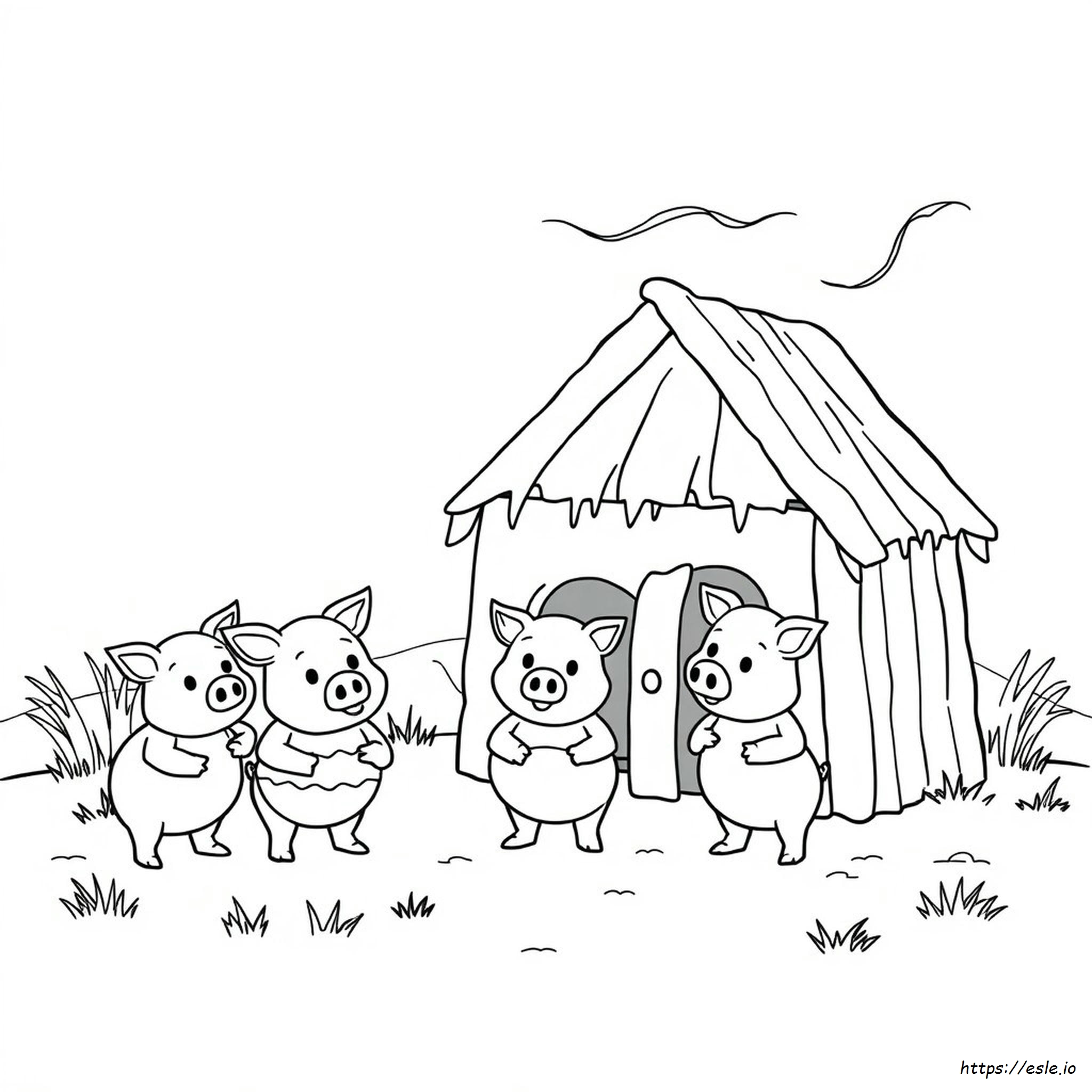 The 3 Little Pigs Coloring Pages