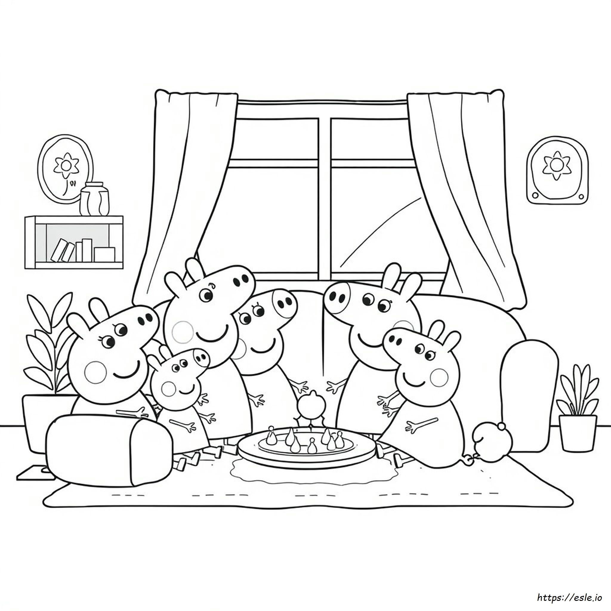 Peppa Family Coloring