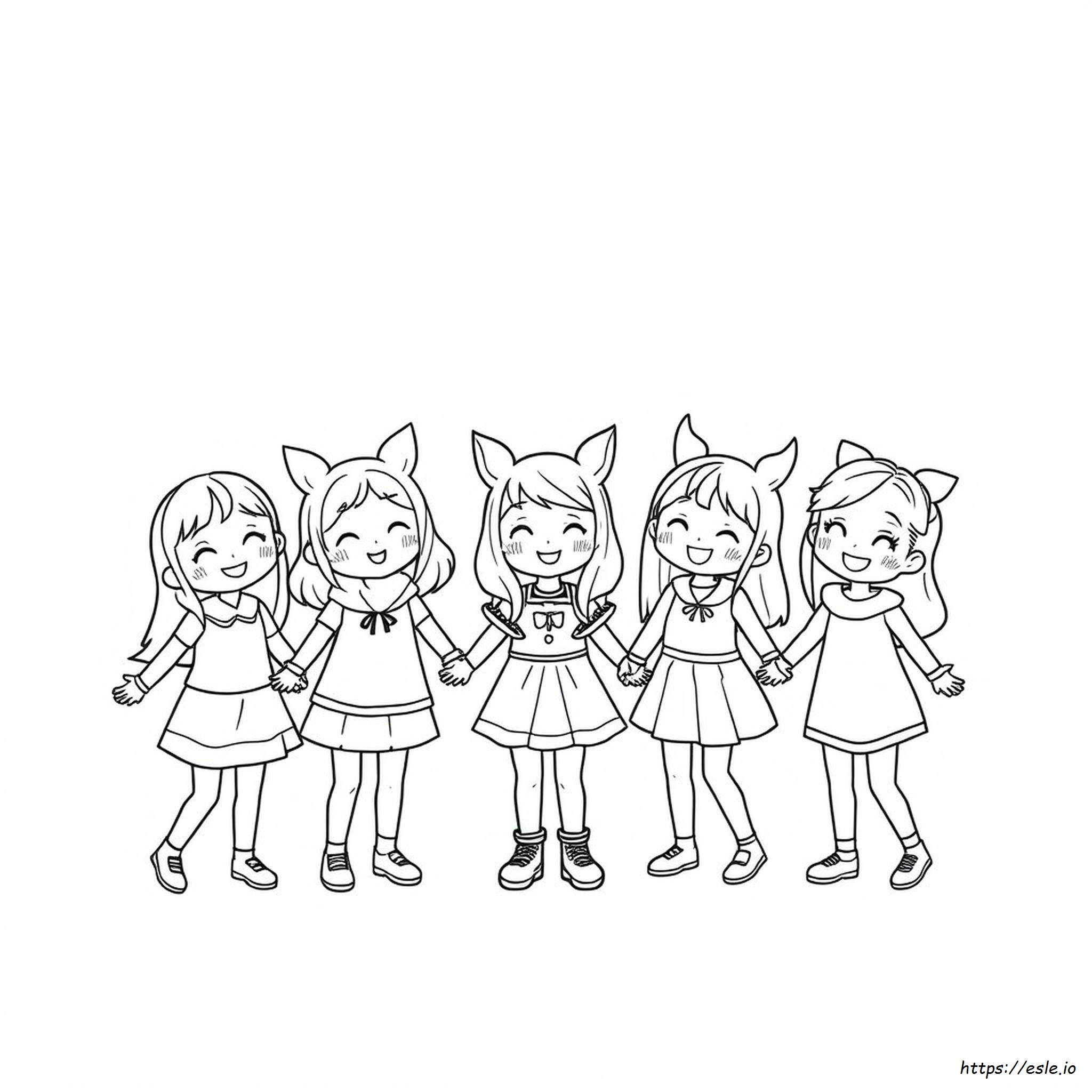 Kuromi Dan Teman-Teman Gambar Mewarnai