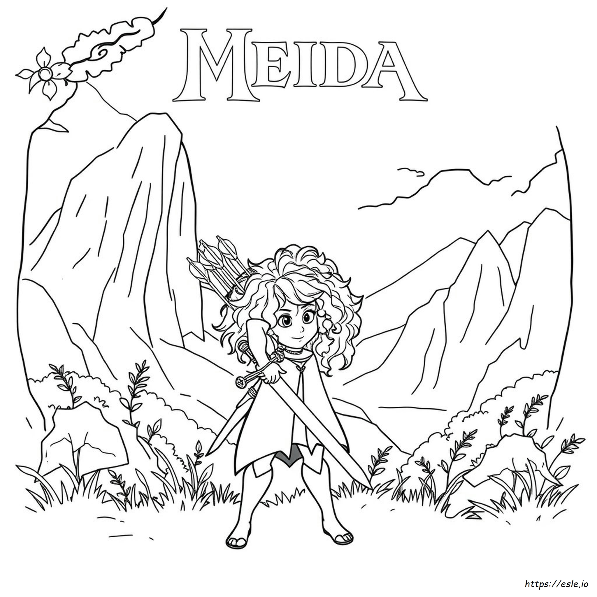 Printable Merida Brave Coloring Pages