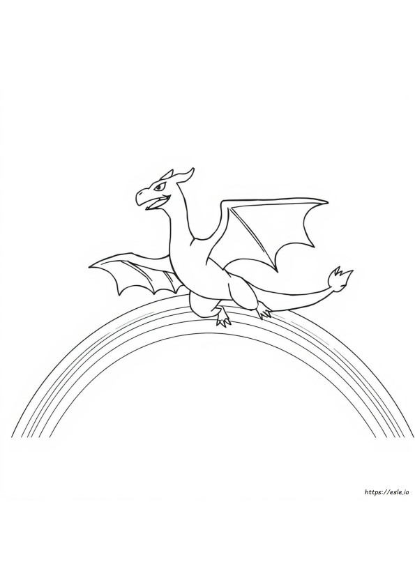 Charizard Arcoíris Para Colorear
