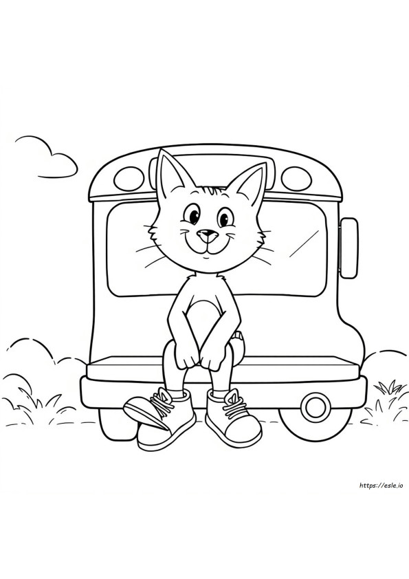 Preschool Pete The Cat Coloring Page