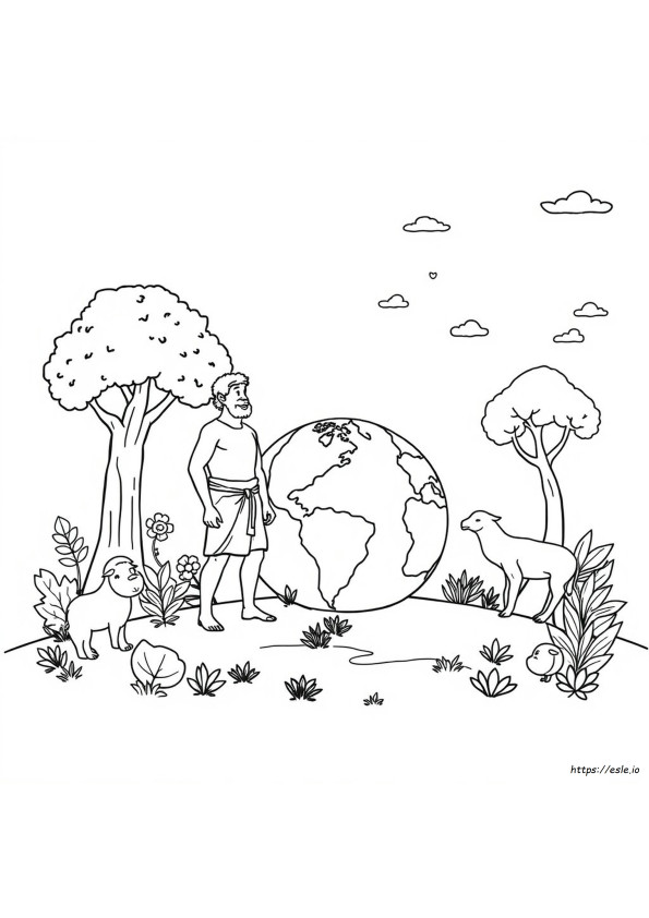 God Made The Earth Coloring Page