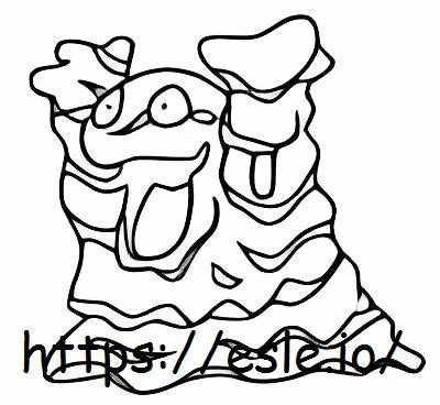 Grimer coloring page