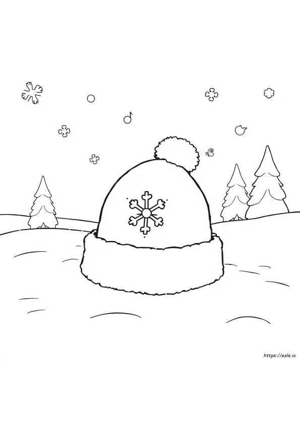 Dessin De Bonnet D'hiver À Imprimer