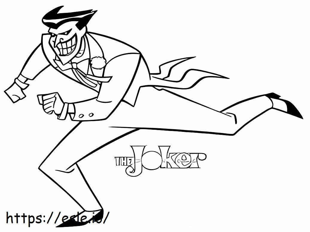 Coloriage Joker en cours d'exécution à imprimer dessin