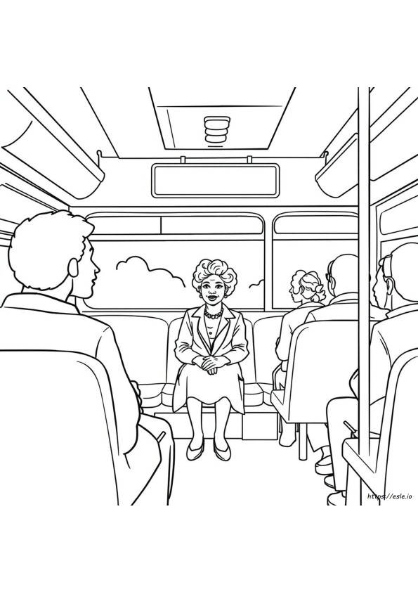 Coloring Rosa Parks Printable