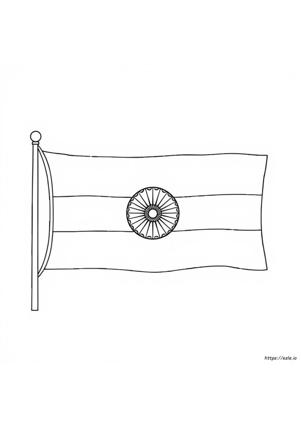 Indian Flag Outline For Colouring