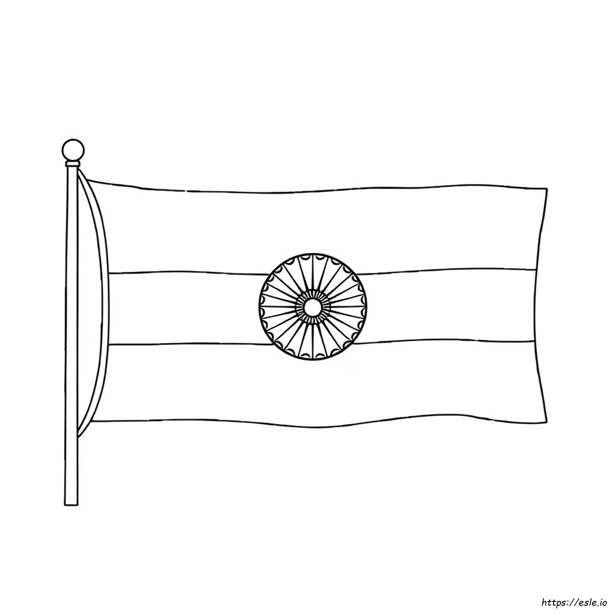 Contorno De La Bandera India Para Colorear
