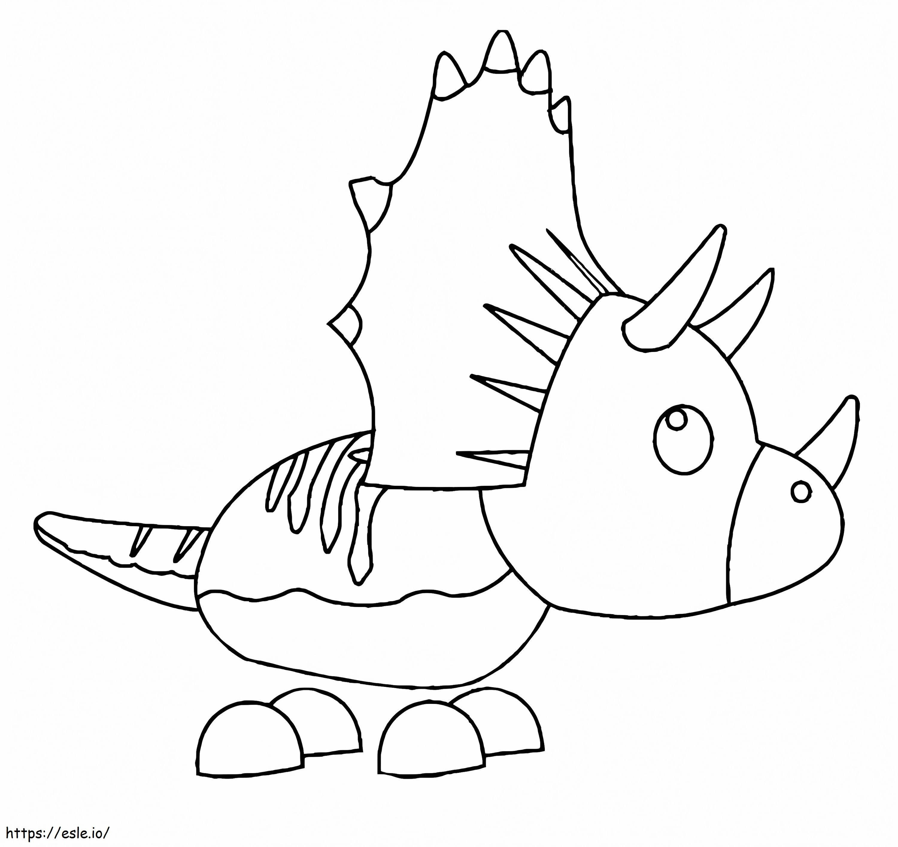 Coloriage Adoptez-moi Pet Triceratops à imprimer dessin