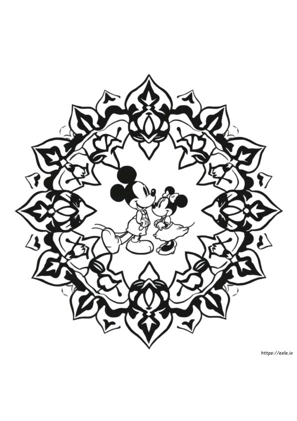 Monday Mandala Disney Coloring Pages