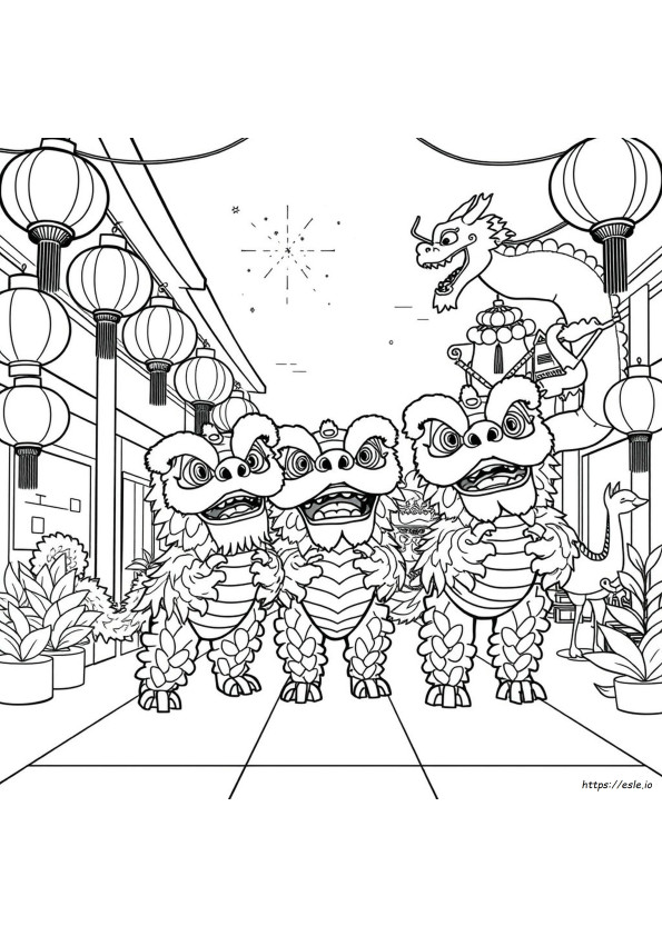 Lunar New Year Colouring In