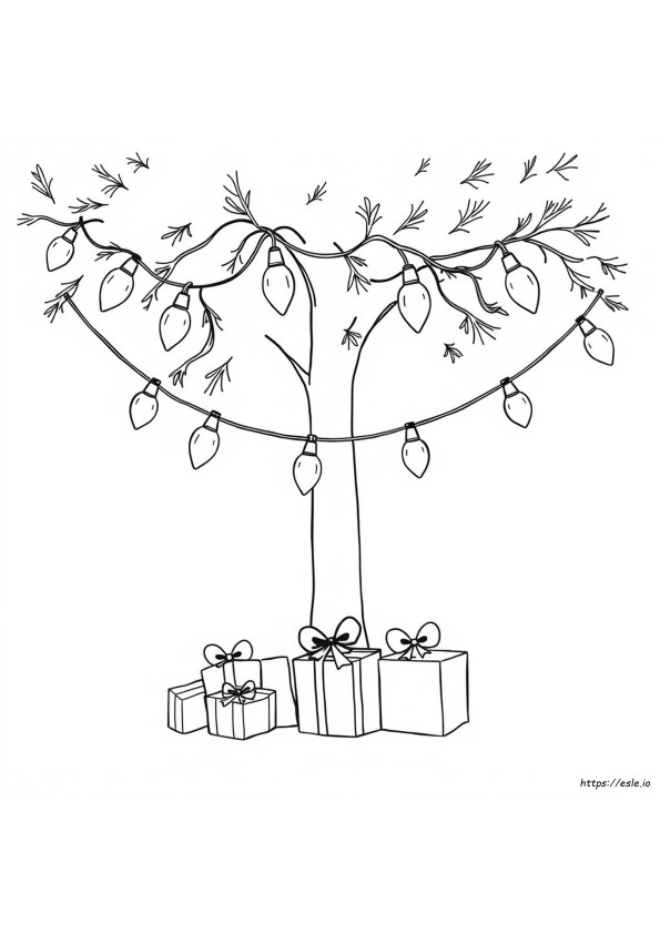 Coloriage Lumières De Noël