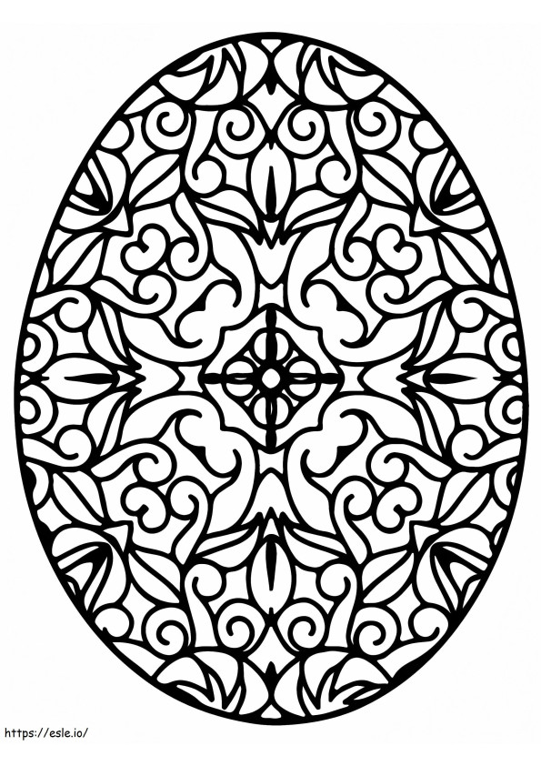 Elegant Easter Egg Patterns coloring page