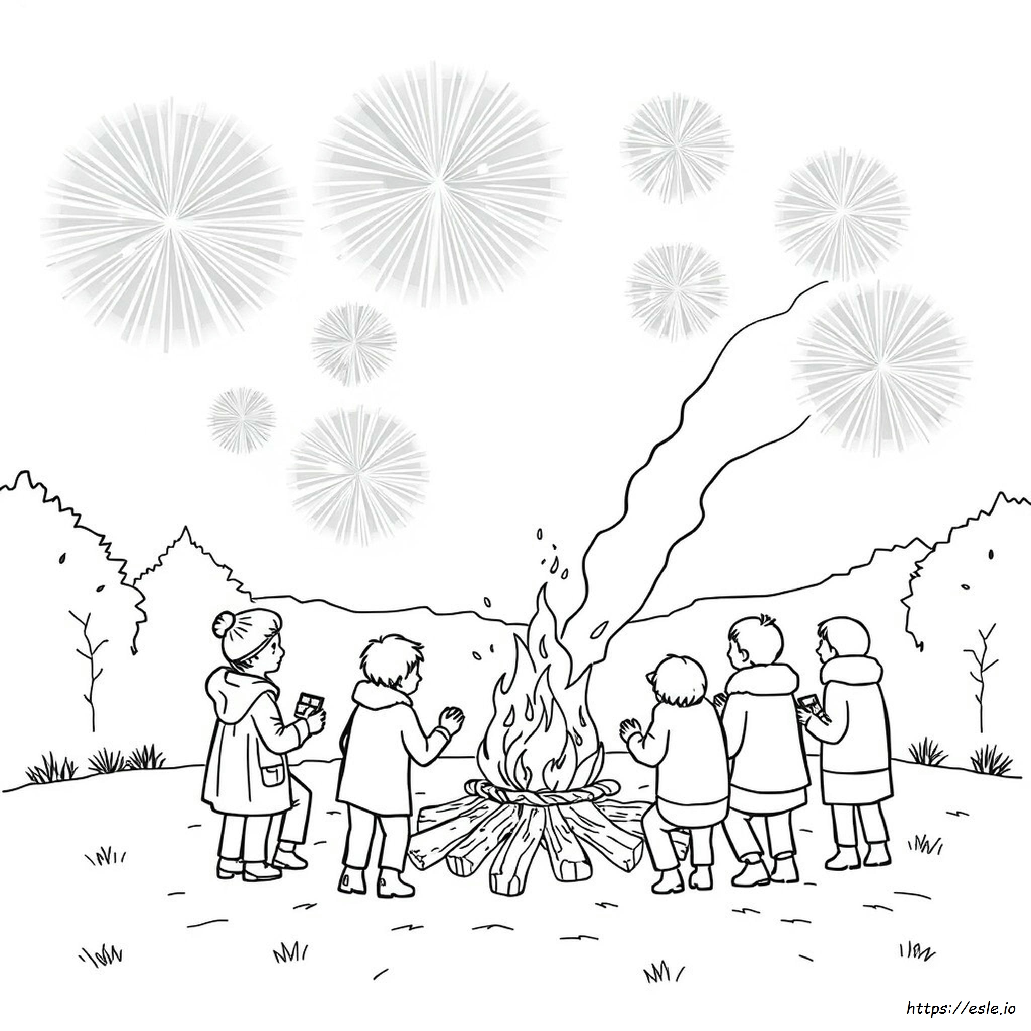 Colouring Pages Bonfire Night