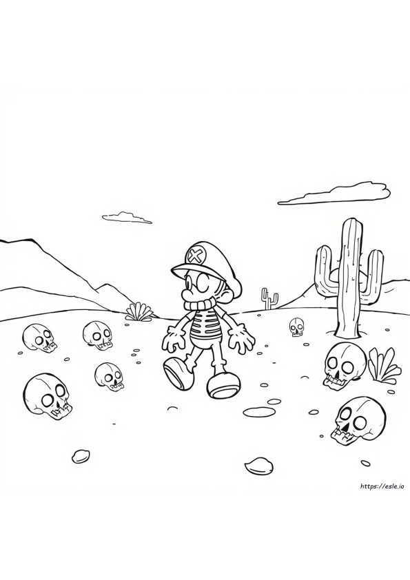 Dry Bones Mario Coloring Pages