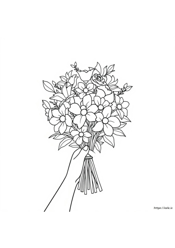 Disegni Gratuiti Di Bouquet Di Fiori Da Colorare