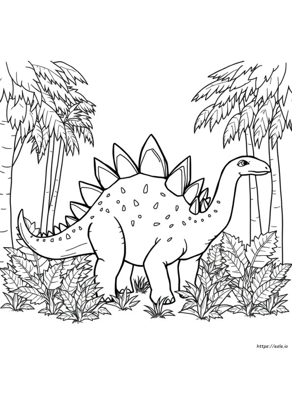 Estegossauro Para Colorir