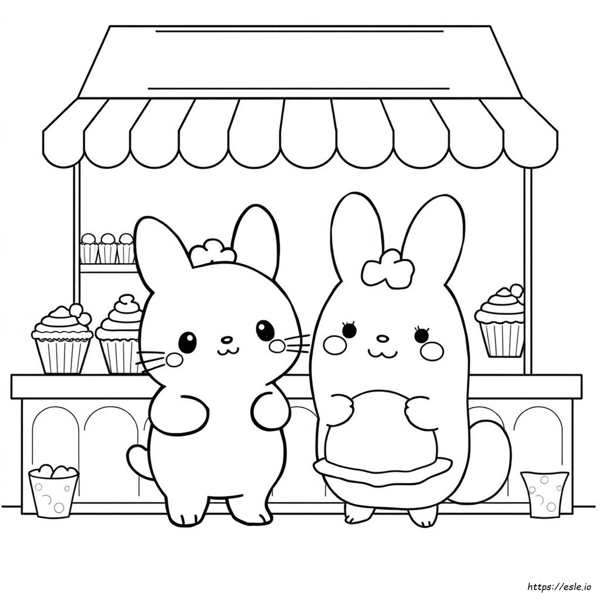 Pompompurin And Cinnamoroll Coloring Pages
