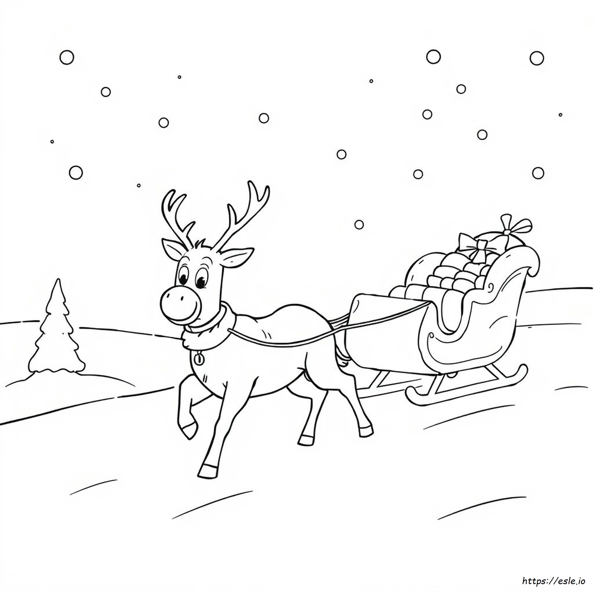 Rudolf The Rednosed Reindeer Coloring Pages