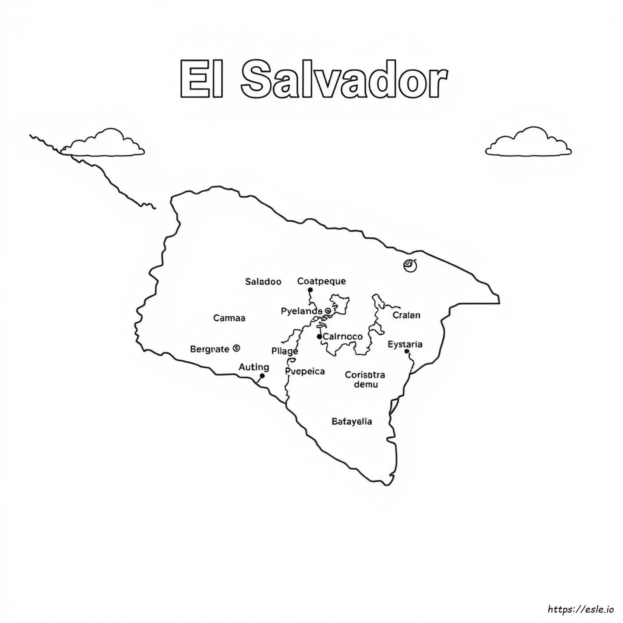Peta El Salvador Gambar Mewarnai
