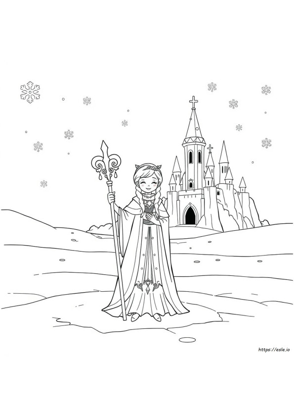 雪の女王 ぬりえ