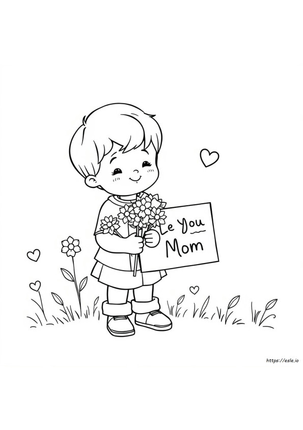 Coloring Pages Of I Love You Mom