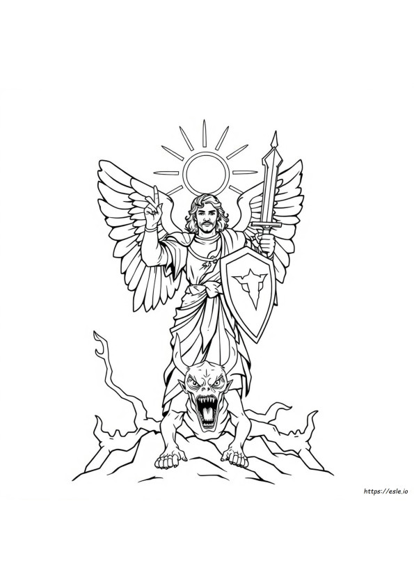 Arcángel Miguel Para Colorear