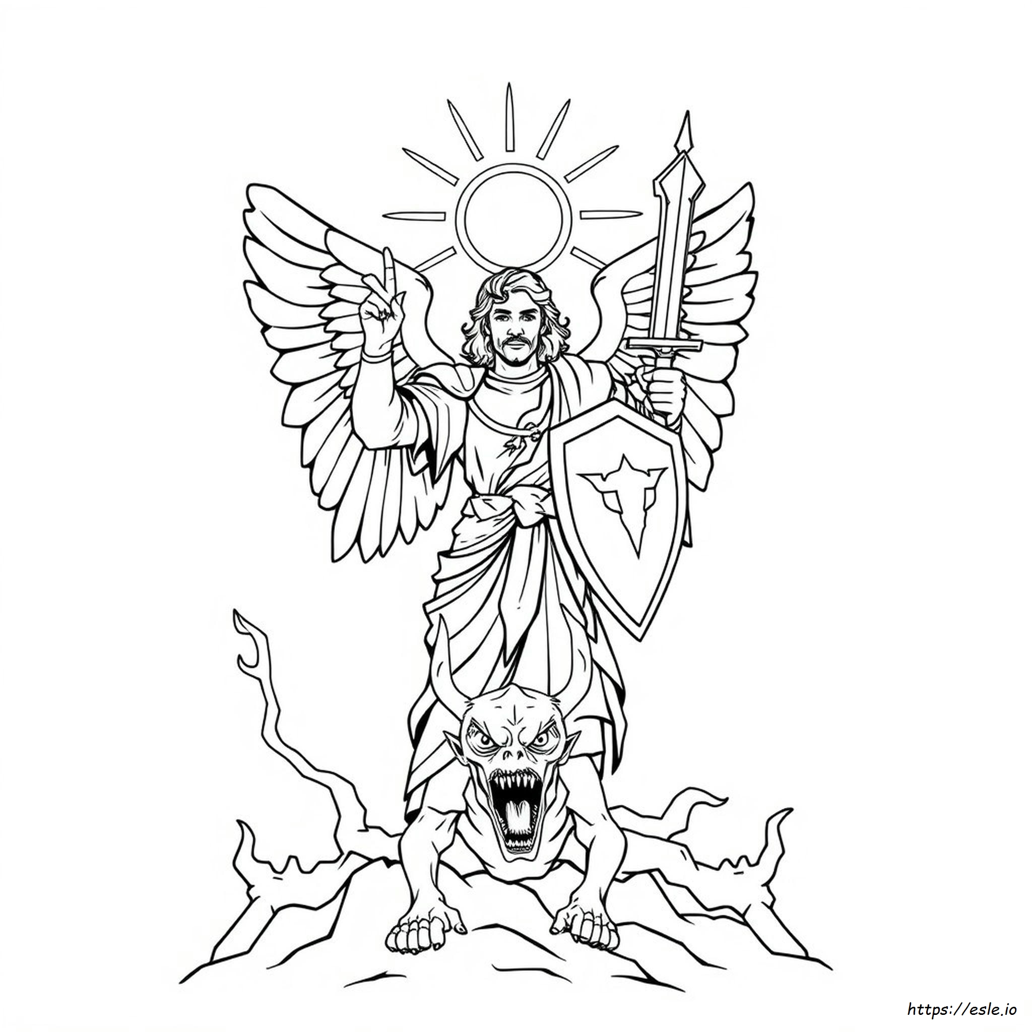Archangel Michael Coloring Page