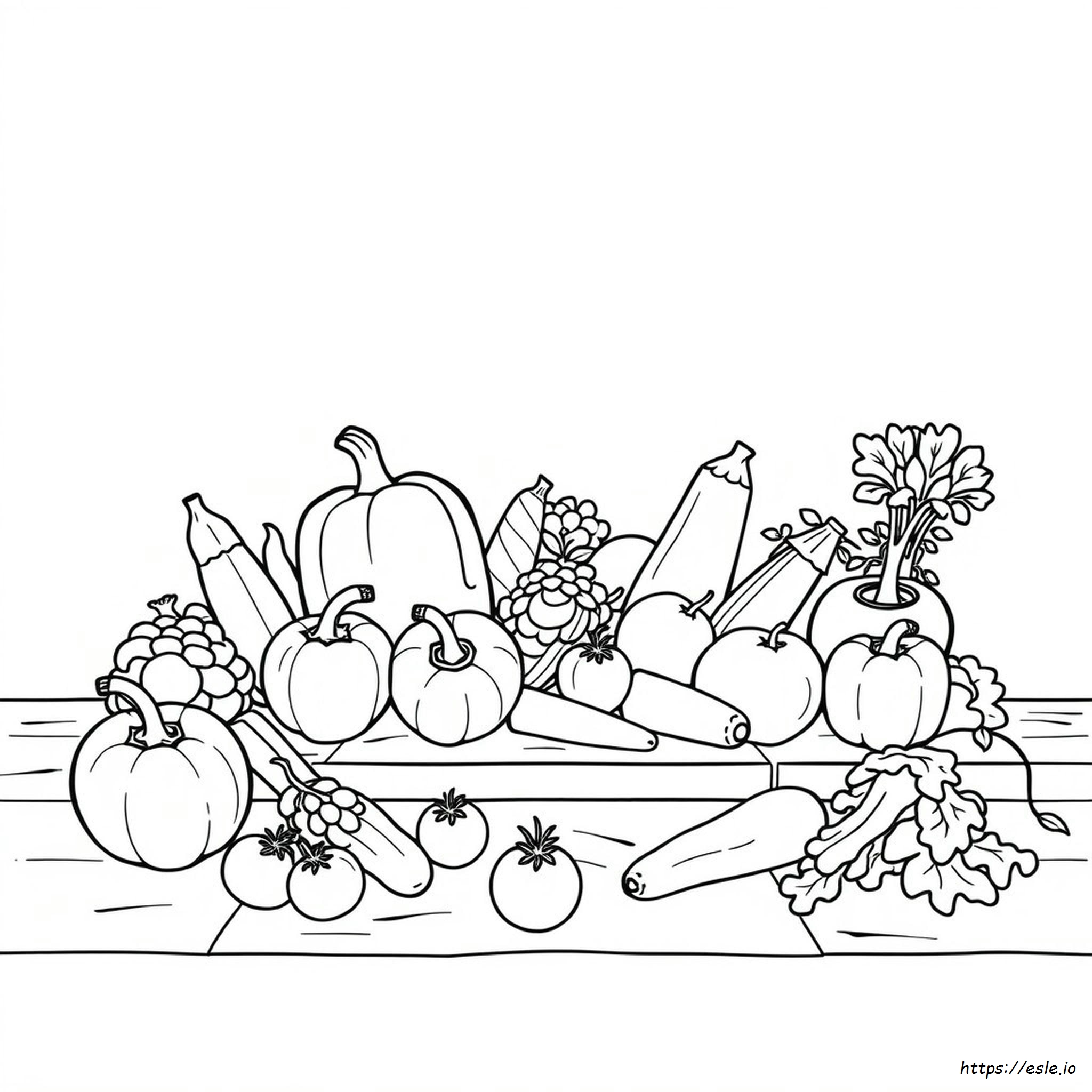 Imágenes De Verduras Para Colorear