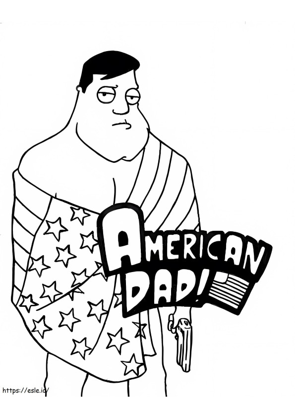 Papá americano imprimible para colorear