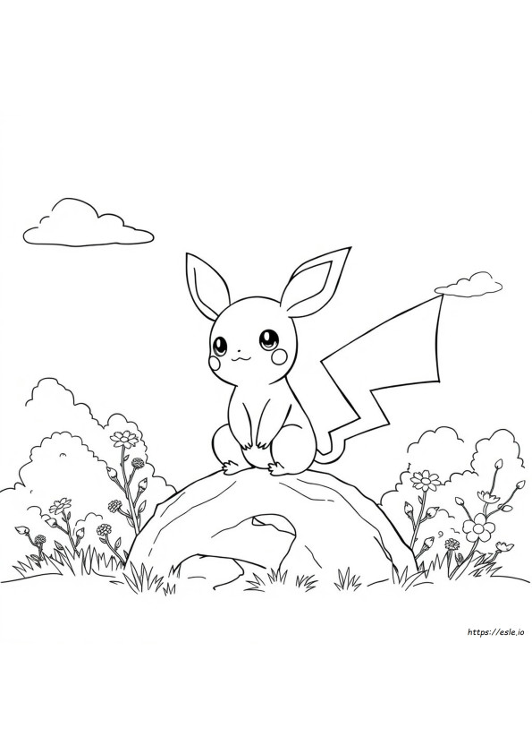 Raichu Pokemon Színező