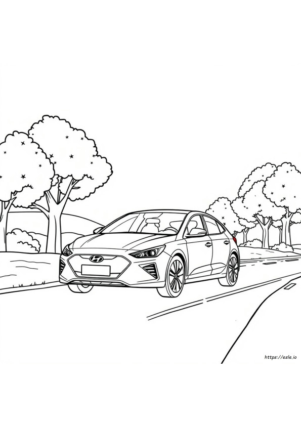 Hyundai Coloring Page