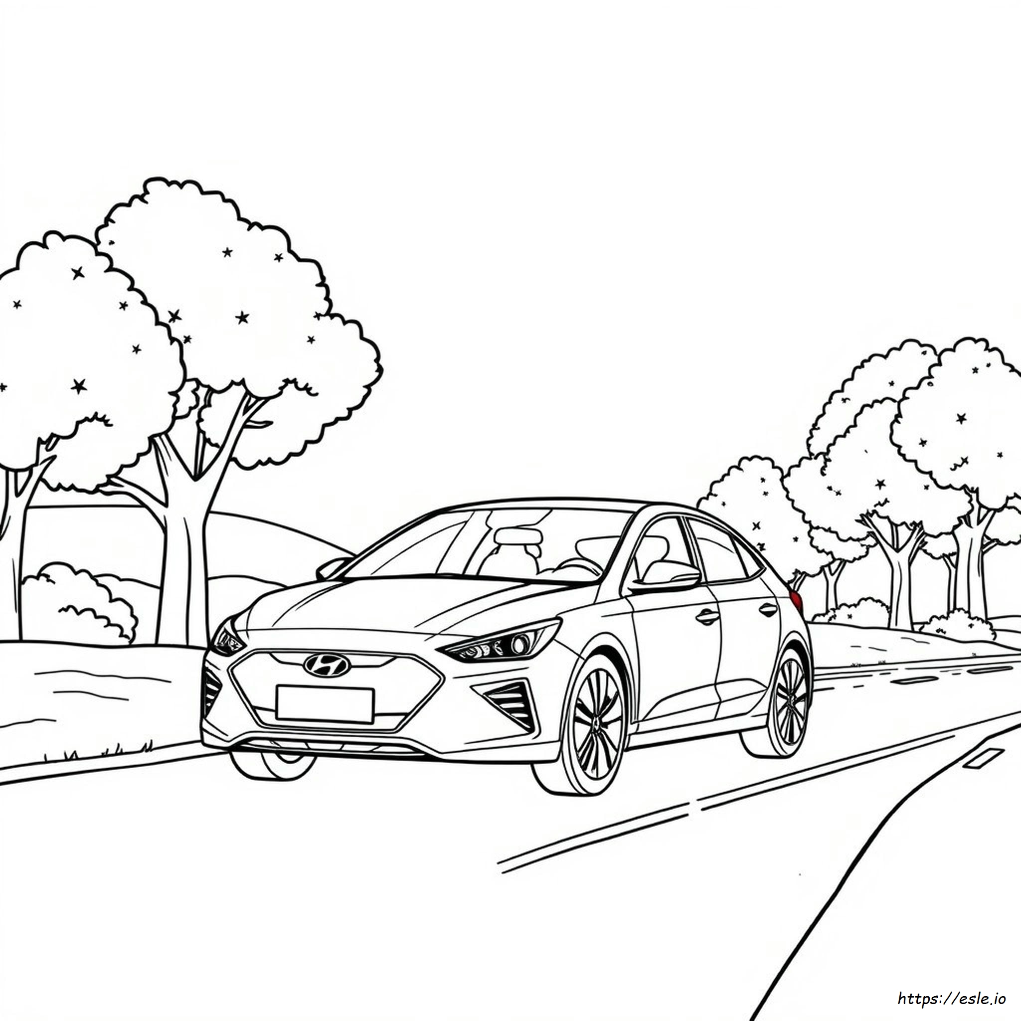 Hyundai Coloring Page
