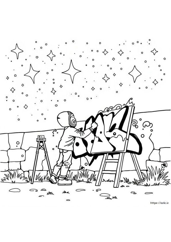 Siyah Beyaz Trippy Grafiti Boyama Sayfaları