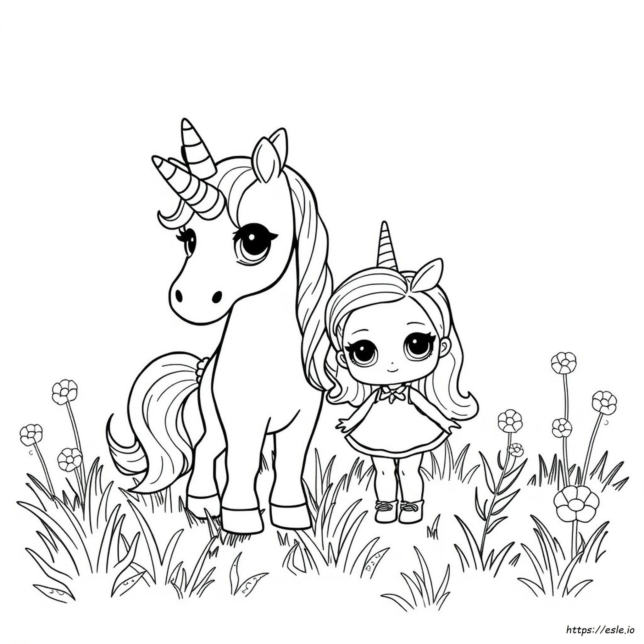 Muñeca Lol Unicornio Para Colorear