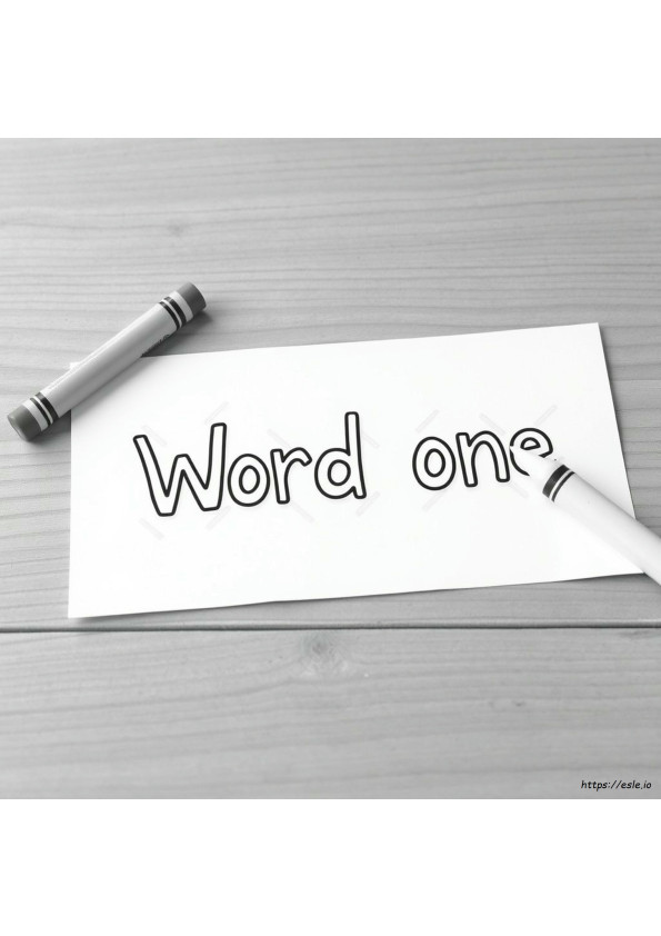 Page Color Word One Page Only