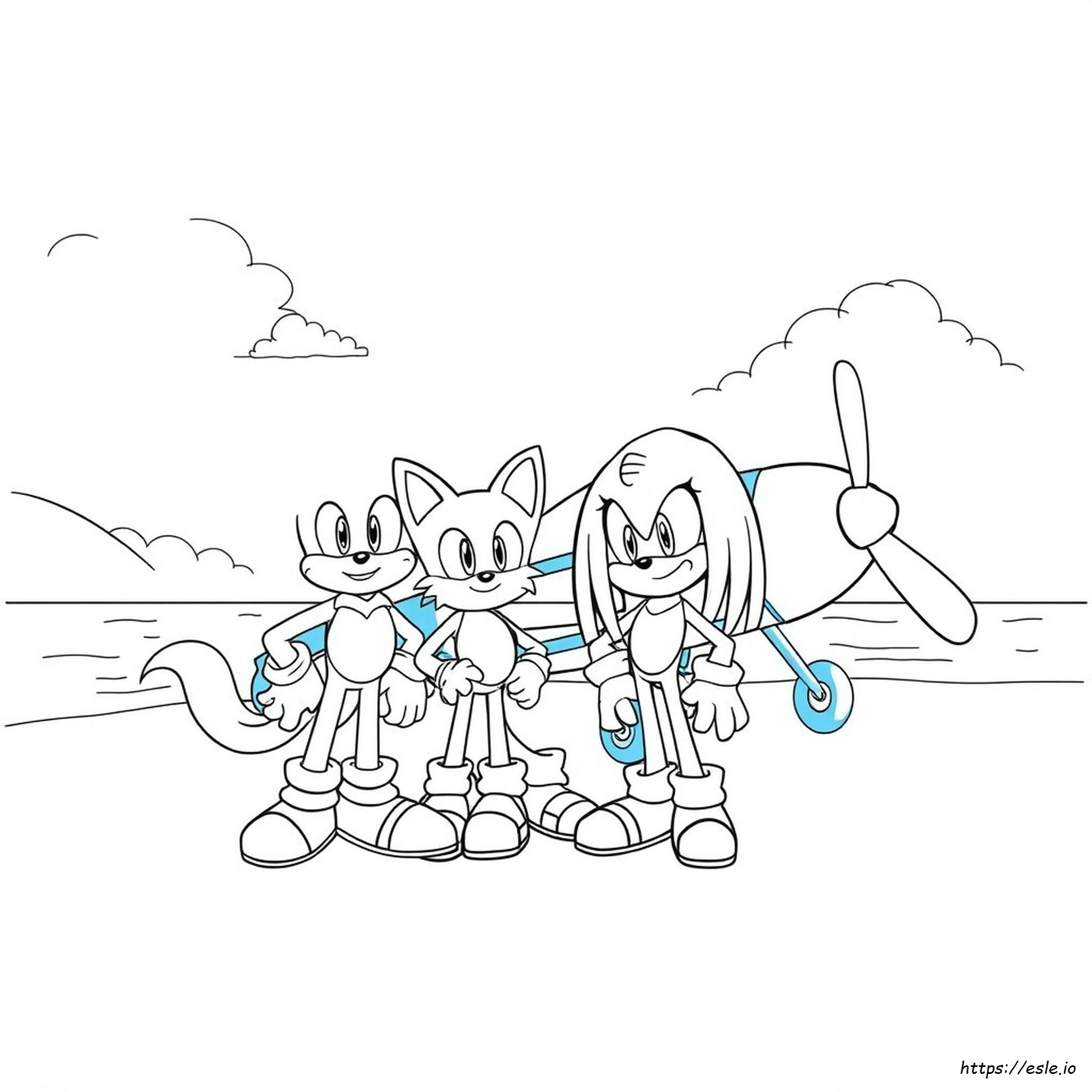 Coloring Pages Dibujos De Sonic Tails Y Knuckles Para Colorear