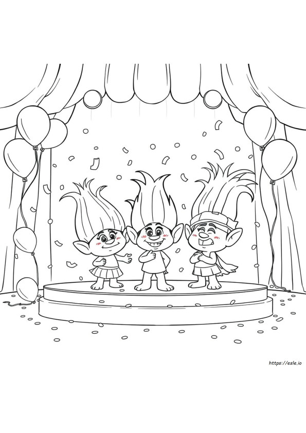 Viva Trolls 3 Coloring Pages