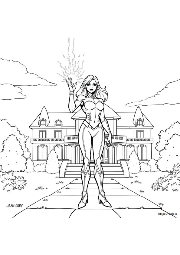 Jean Grey Coloring Pages