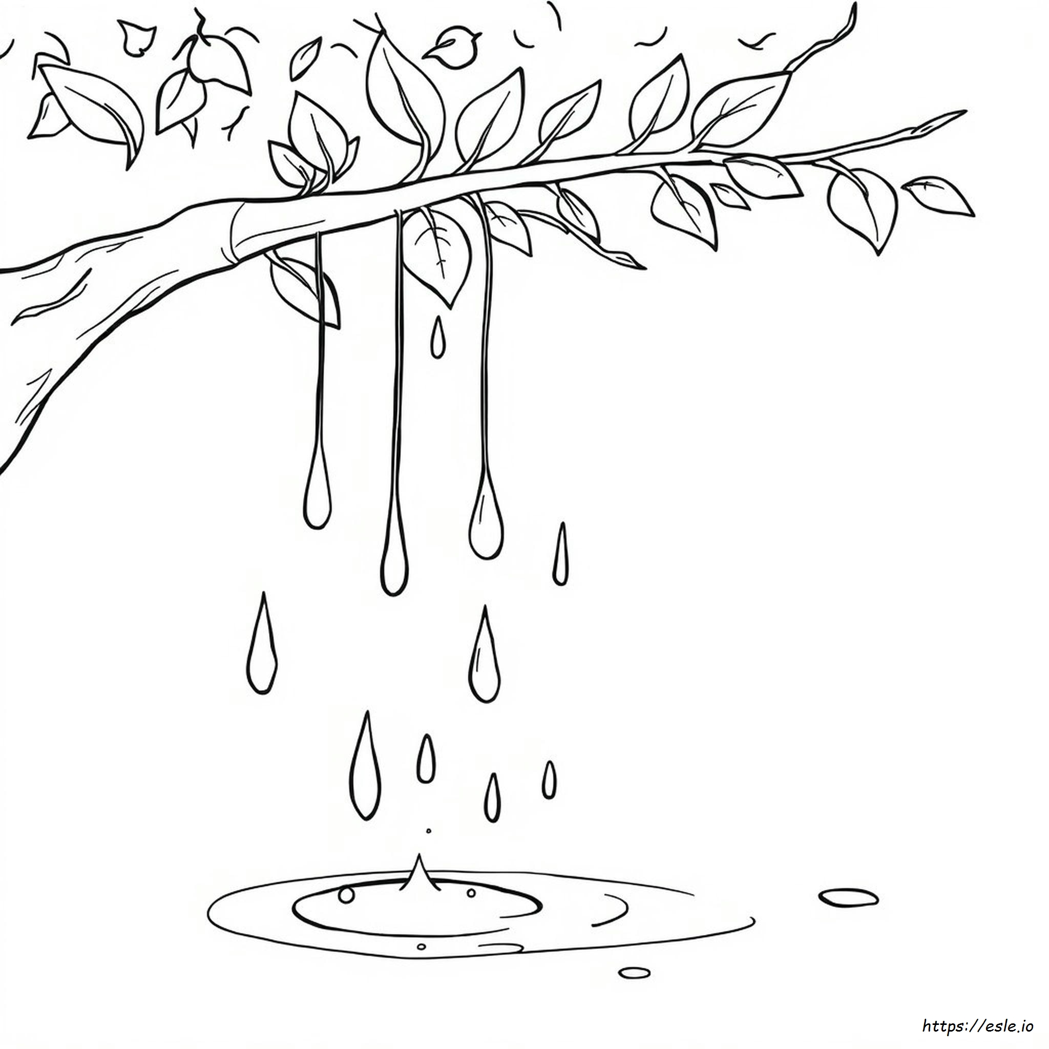 Colouring Picture Of Rain