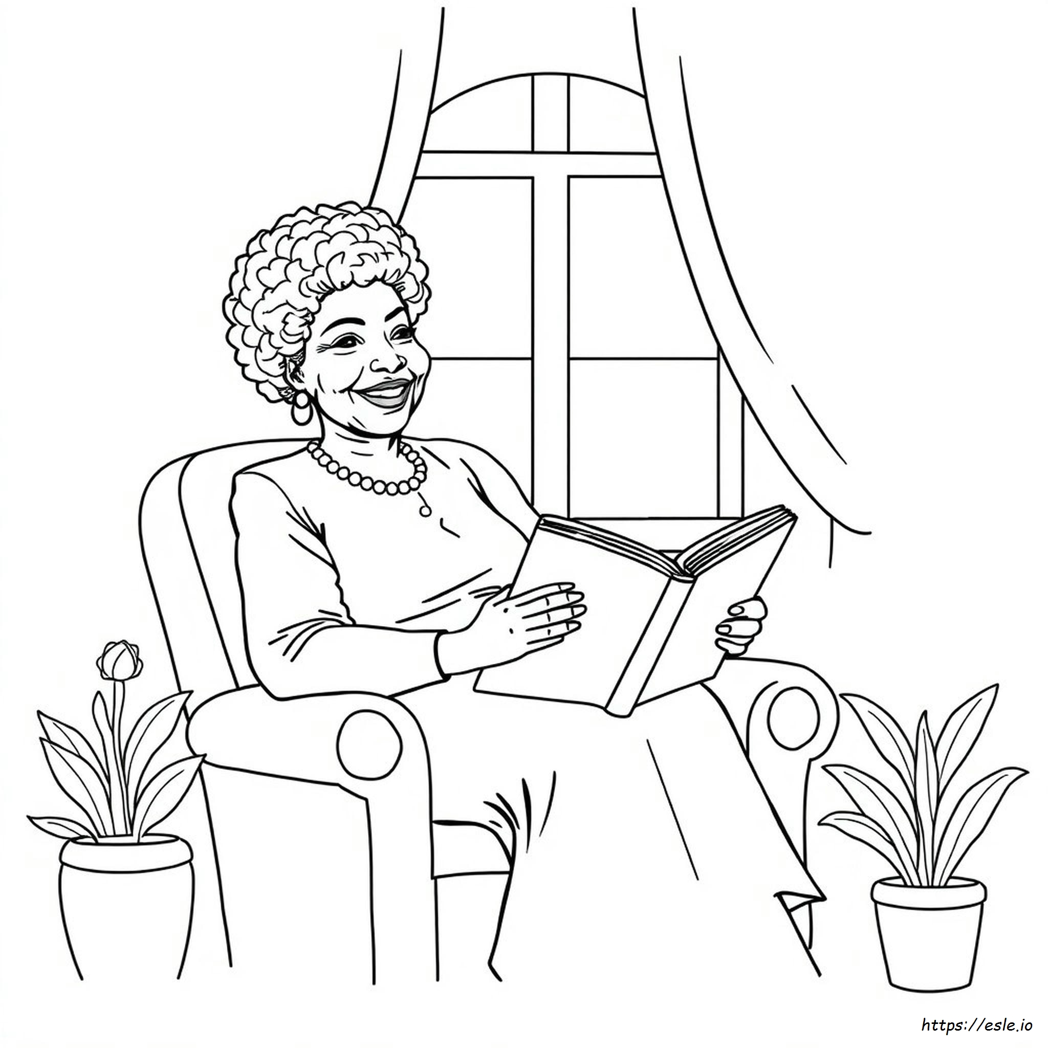 Maya Angelou Para Colorear