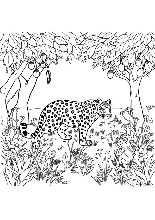 Jaguar Ausmalbild Drucken