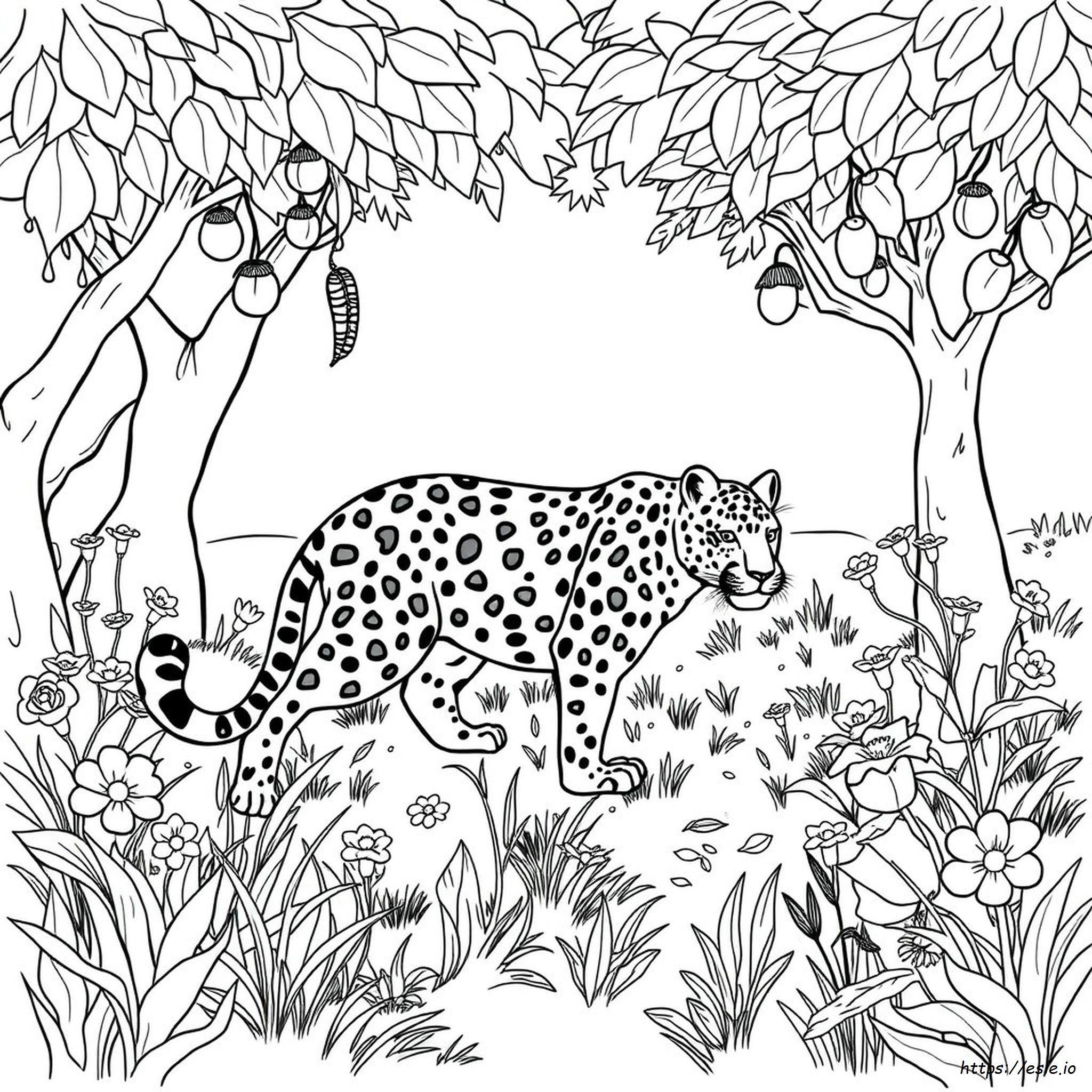 Jaguar Coloring Page Printable