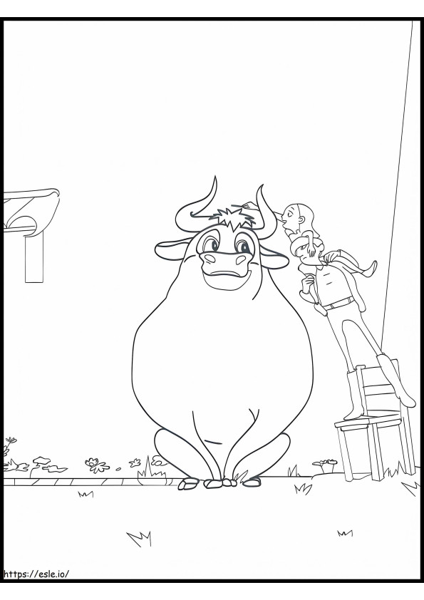 Ferdinand Is Brushed A4 coloring page