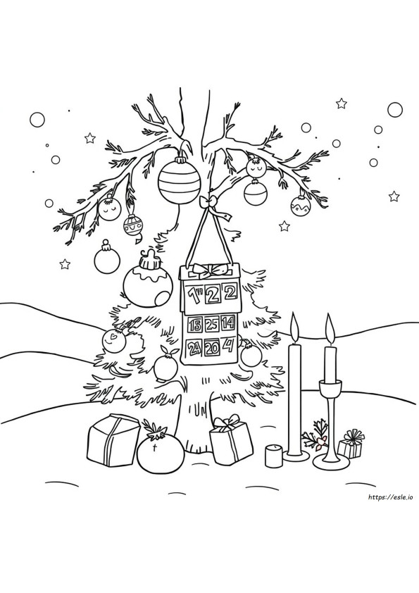 Advent Joy Coloring Page