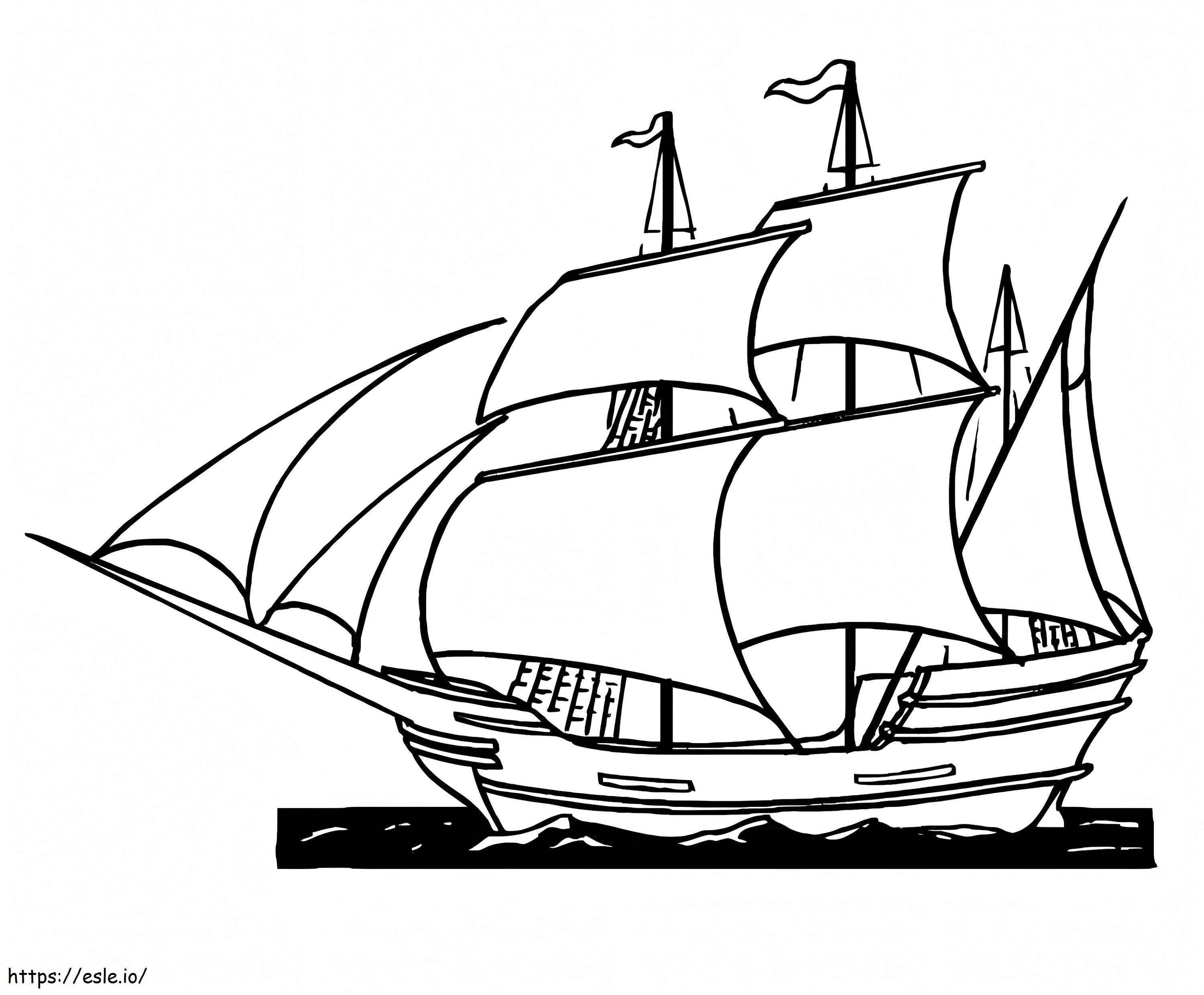 Mayflower 1 kolorowanka