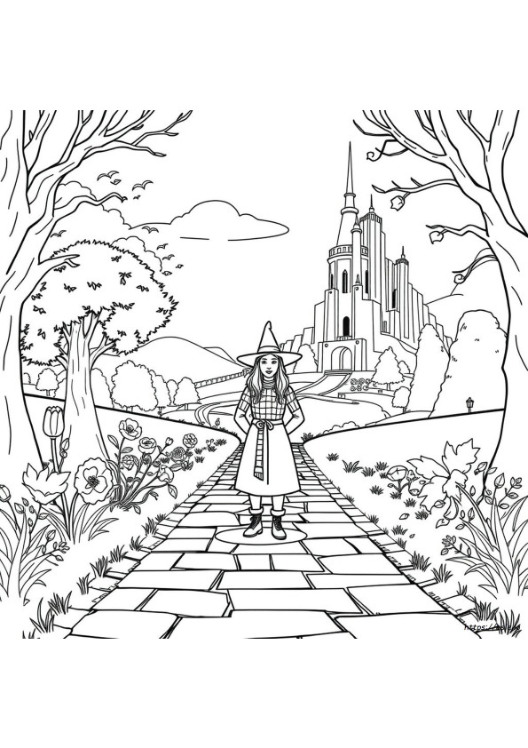 Printable Emerald City Wizard Of Oz Coloring Pages