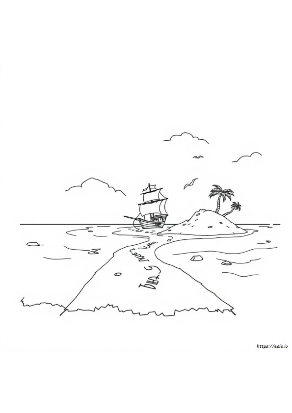 Treasure Island Coloring Pages