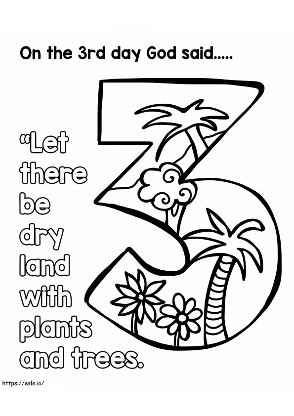 3Rd Day Of Creation coloring page
